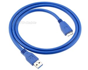 USB USB 3.0 マイクロ BM に 3 色ケーブルの青