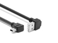 左角 5 ピンメディア Mini B USB 2.0 高速ケーブル リバーシブル A の角度を